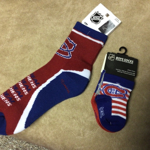 NWT NHL MONTREAL Canadiens socks - Picture 2 of 2